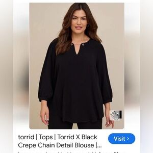 Torrid Black blouse size 2